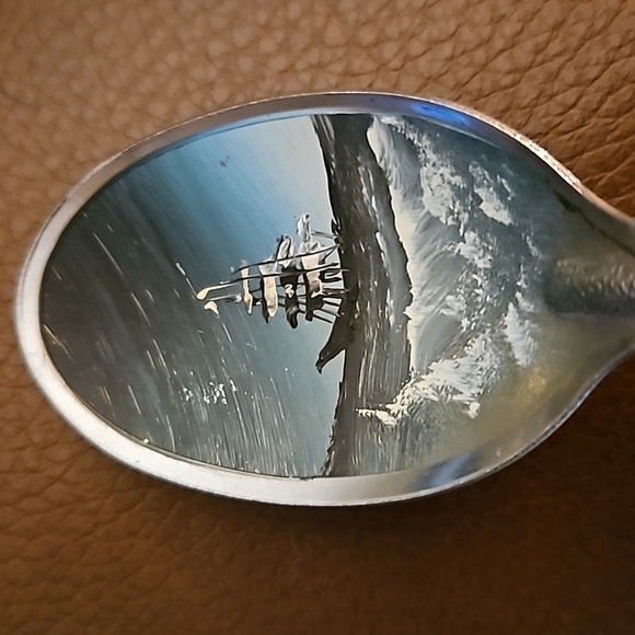 VTG Micro Handpainted Lennomex Nautical Ship Bent Spoon Decor - Picture 3 of 8